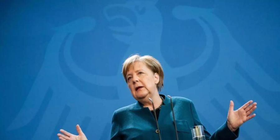 Bundeskanzlerin Angela Merkel (CDU) hat sich gegen Corona-Bonds ausgesprochen. Foto: Michael Kappeler/dpa-pool/dpa