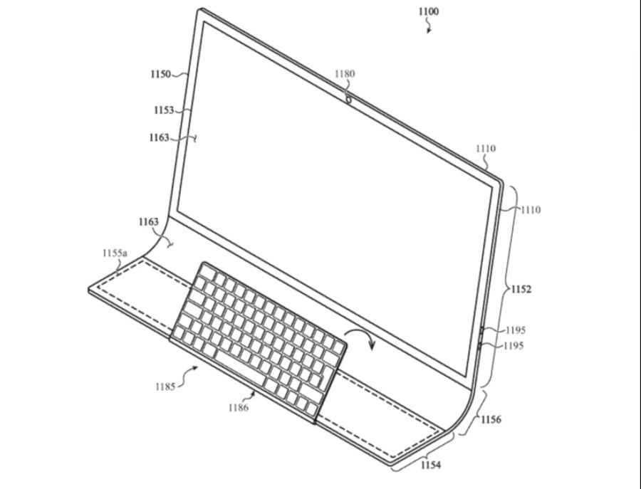 Skizze mit einer herausnehmbaren Tastatur.