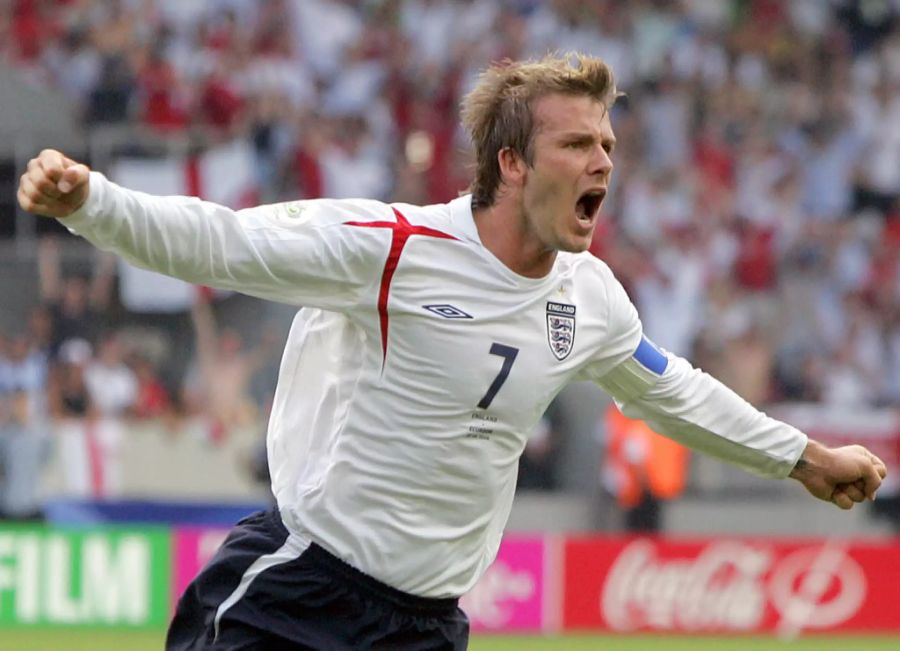 Für England läuft Beckham insgesamt 117-mal auf.