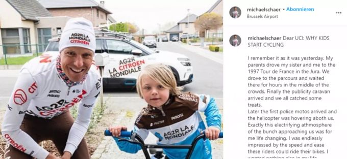 Radprofi Michael Schär macht seiner Ärger über die UCI bei Instagram Luft. Michael Schär UCI