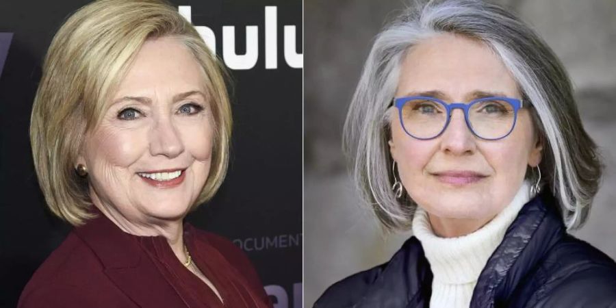 Hillary Clinton (l) hat zusammen mit Louise Penny einen Thriller geschrieben. Foto: Uncredited/AP/Jean-Francois Bérubé/AP/dpa