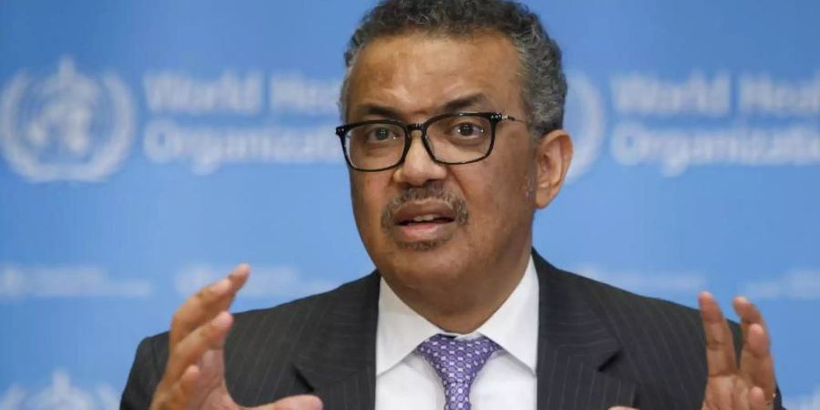 Tedros Adhanom Ghebreyesus, Generaldirektor der Weltgesundheitsorganisation (WHO). Foto: Salvatore Di Nolfi/KEYSTONE/dpa