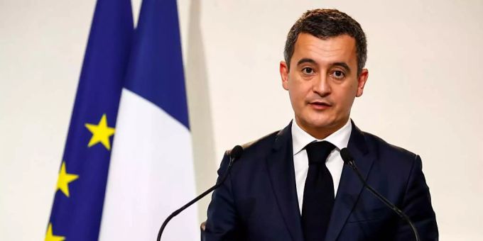 Gerald Darmanin, Innenminister von Frankreich, spricht auf einer Pressekonferenz. (Archivbild) Darmanin