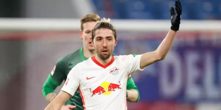 Hat die Meisterschaft noch nicht vollends abgeschrieben: Leipzigs Kevin Kampl. Foto: Jan Woitas/dpa-Zentralbild/dpa