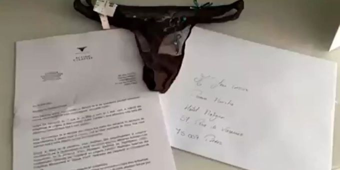 Ladenbesitzerinnen teilen Bilder der Post an Regierungschef Jean Castex auf den sozialen Netzwerken. Slips in Post