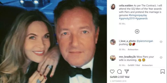 Piers Morgan und Celia Walden. meghan markle