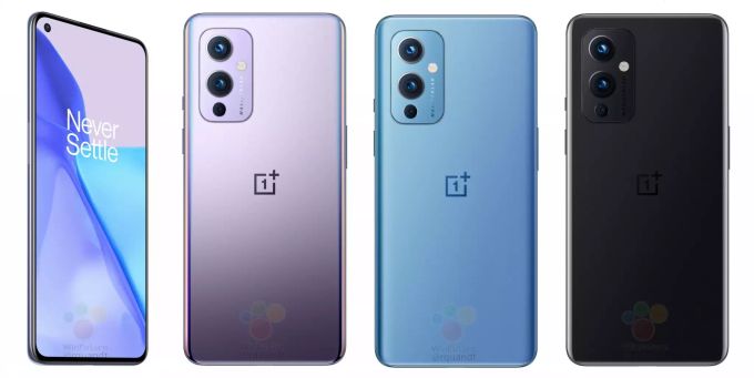 Des reguläre OnePlus 9 kommt in den Farben Lila, Blau und Schwarz. OnePlus 9