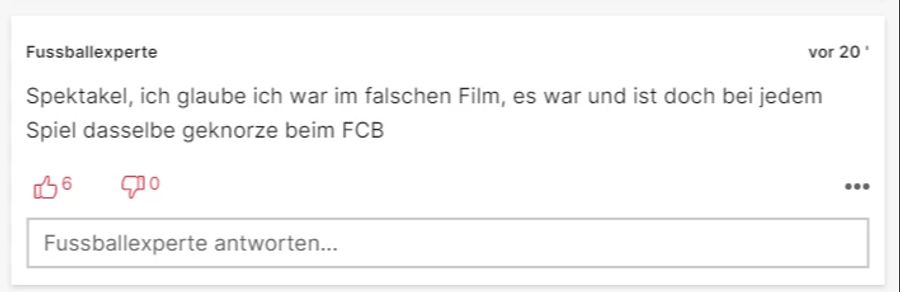 Nicht alle finden die Leistung des FCB's gut