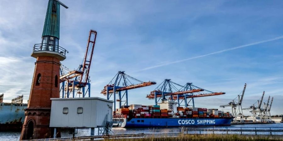 Blick auf Hamburger Hafen