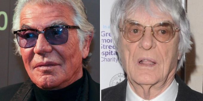 Sind beide mit über 80 Jahren noch einmal Vater geworden: Roberto Cavalli (l.) und Bernie Ecclestone. Roberto Cavalli Bernie Ecclestone