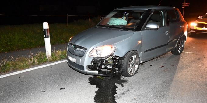 Tscherlach: Selbstunfall mit Auto Tscherlach: Selbstunfall mit Auto