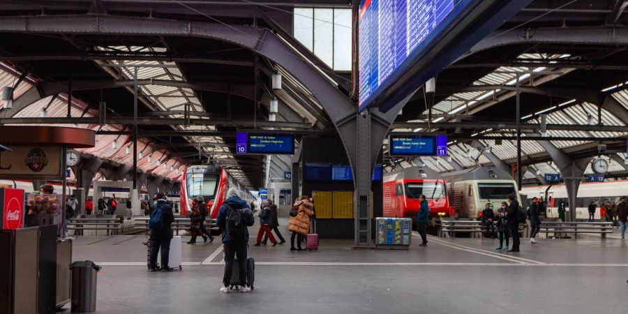 Der Hauptbahnhof in Zürich.