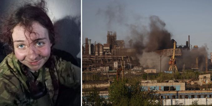Harrt singend aus - Ukraine-Kämpferin in Stahlwerk als Heldin gefeiert