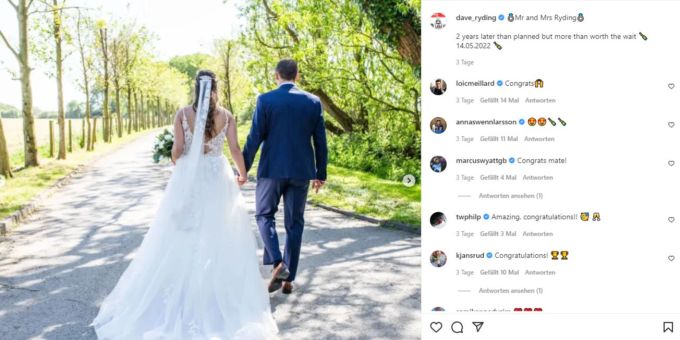 Ski-Star Dave Ryding hat seine Mandy geheiratet. Dave Ryding Hochzeit Sommer