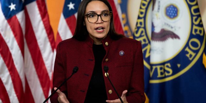 Die US-Abgeordnete Alexandria Ocasio-Cortez ist die Leitfigur des linken Flügels. Die US-Abgeordnete Alexandria Ocasio-Cortez ist die Leitfigur des linken Flügels.