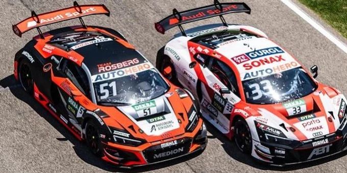 Nico Müller (l.) schafft es in der DTM auf das Podest. DTM