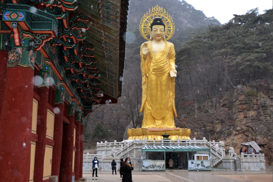 Buddha Tempel golden Anlage