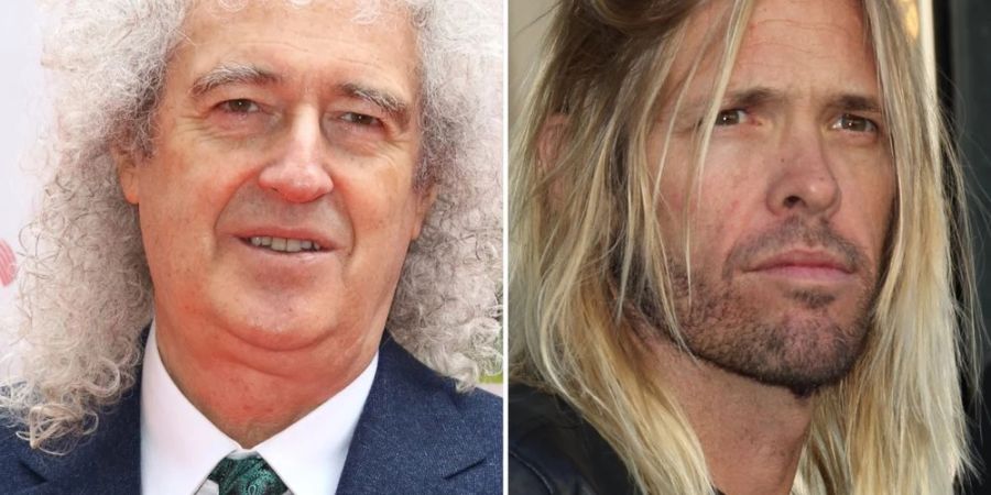 Brian May (li.) hatte eine enge Bindung zu Taylor Hawkins.