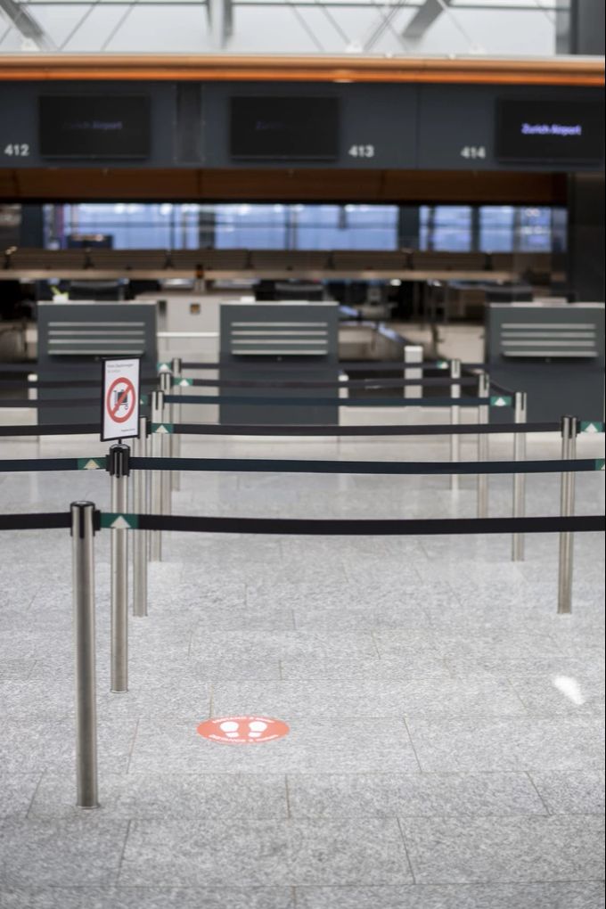 Während Corona war der Flughafen Zürich zeitweise verwaist. Flughafen Zürich