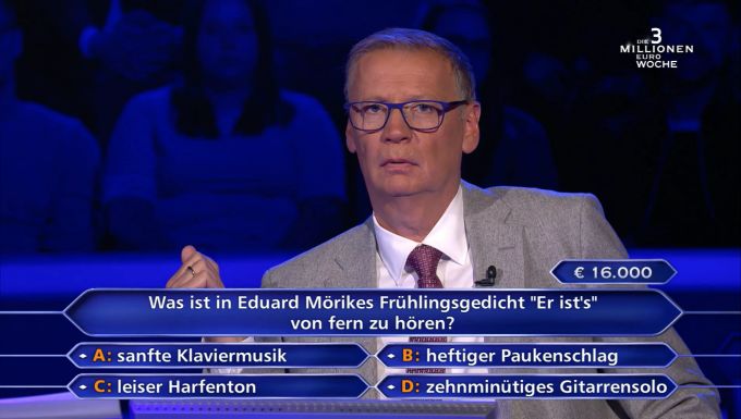 «Wer Wird Millionär?»: Günther Jauch Hilft Kandidatin Etwas Zu Sehr ...