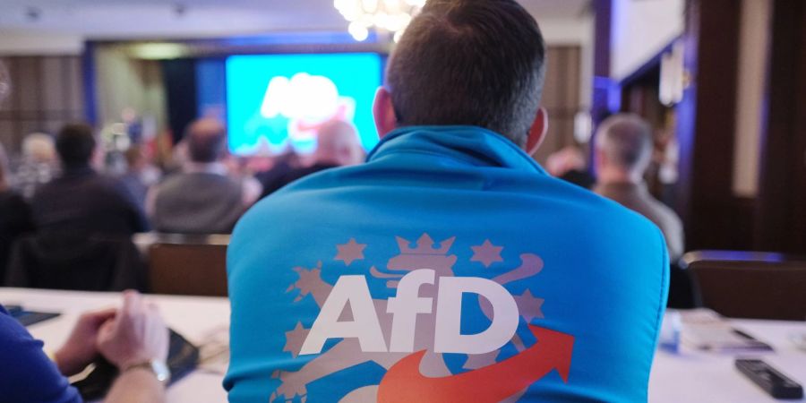 Ein Delegierter der AfD-Thüringen während eines Landesparteitags.