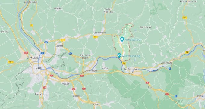 Wehr liegt nur unweit hinter der deutschen Grenze wehra areal wehr