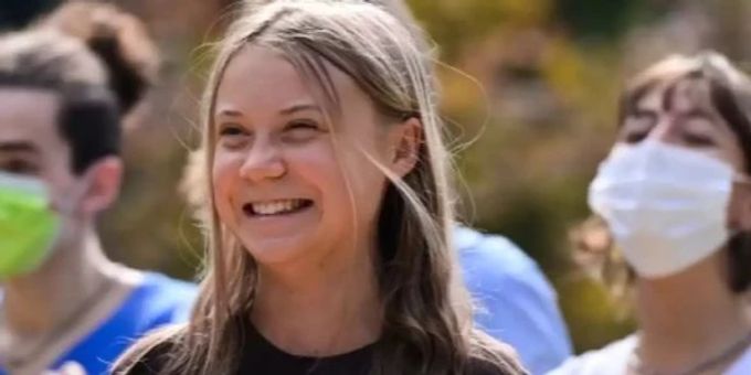 Klima-Greta Thunberg. Greta Leonardo DiCaprio