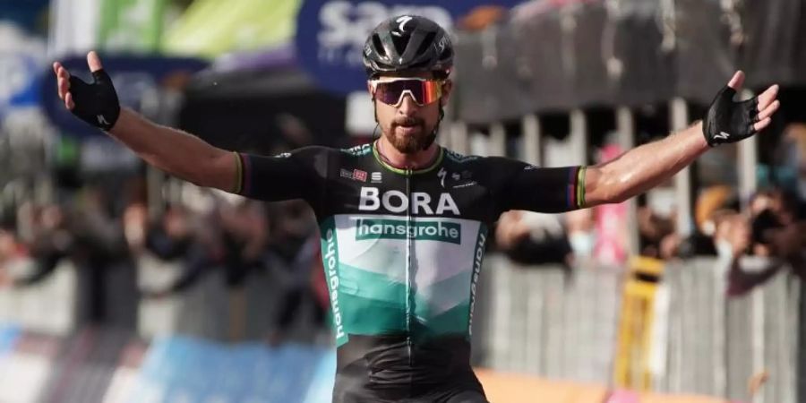 Peter Sagan feierte nach über einem Jahr wieder einen Etappenerfolg. Foto: Gian Mattia D'alberto/LaPresse via ZUMA Press/dpa