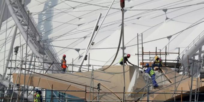 Stadion-Baustelle in Doha Stadion-Baustelle in Doha