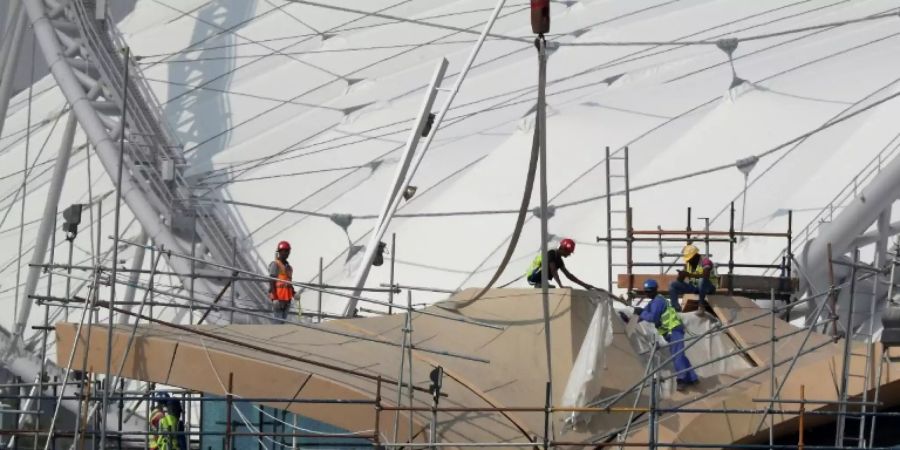 Stadion-Baustelle in Doha