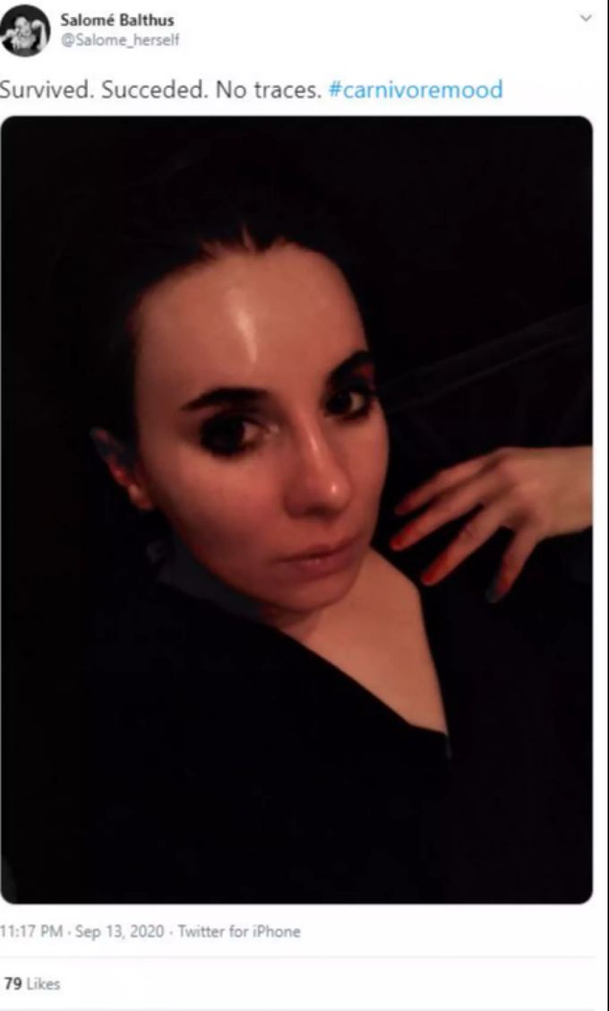 Salomé Balthus nach ihrem Treffen mit dem Freier. salome