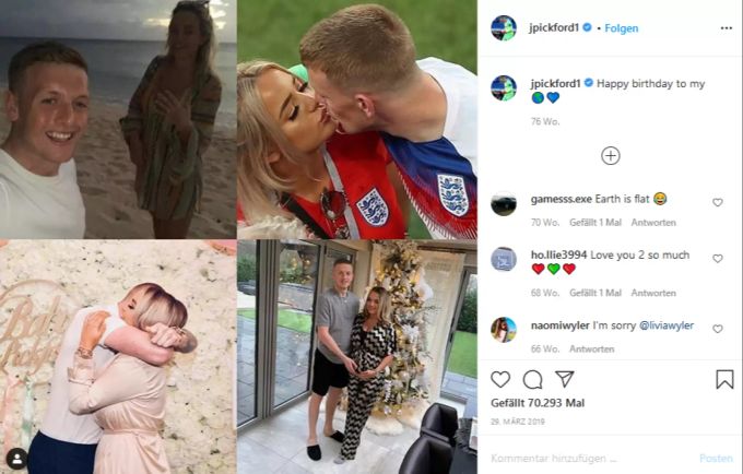 Jordan Pickford gab für seine Megan fast so viel aus wie Ronaldo für Georgina. ronaldo