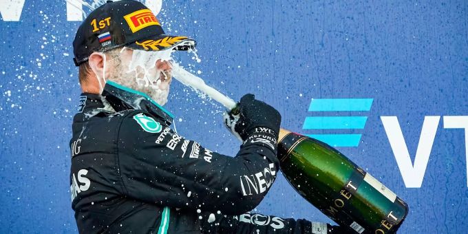 Der Mercedes-Fahrer Valtteri Bottas. Valtteri Bottas