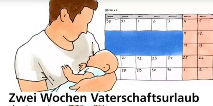 Wird am 27. September entschieden: Vaterschaftsurlaub. Vaterschaft