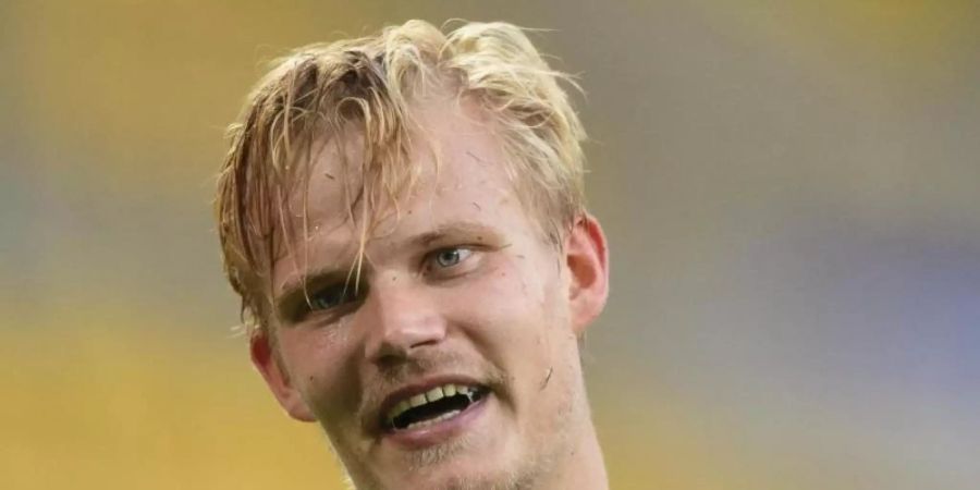 Geht auf Leihbasis zu Union Berlin: Der Finne Joel Pohjanpalo. Foto: Robert Michael/dpa-Zentralbild/dpa