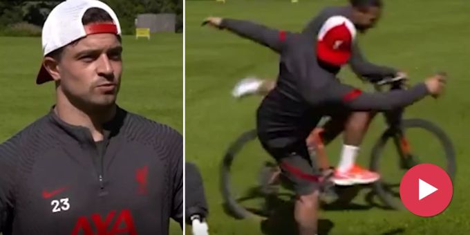Sie lieben ihn - Hier crashen Liverpool-Stars auf Velo das Shaqiri-Inti
