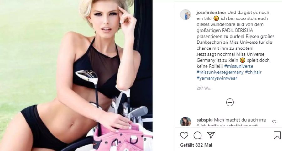 Ein Bild von Josefine Leistner aus einem Fotoshooting anlässlich der «Miss Universe»-Wahlen.