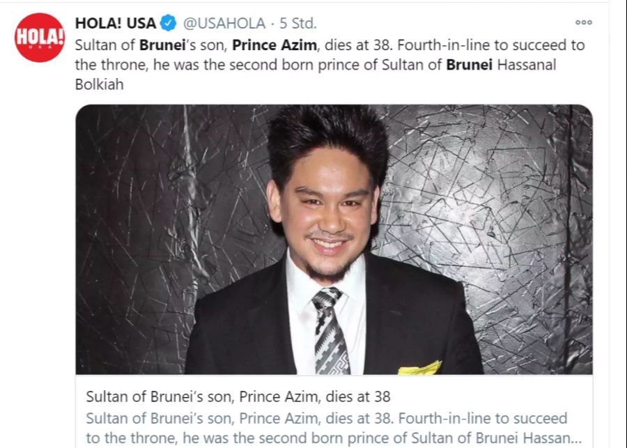 Prinz Azim von Brunei