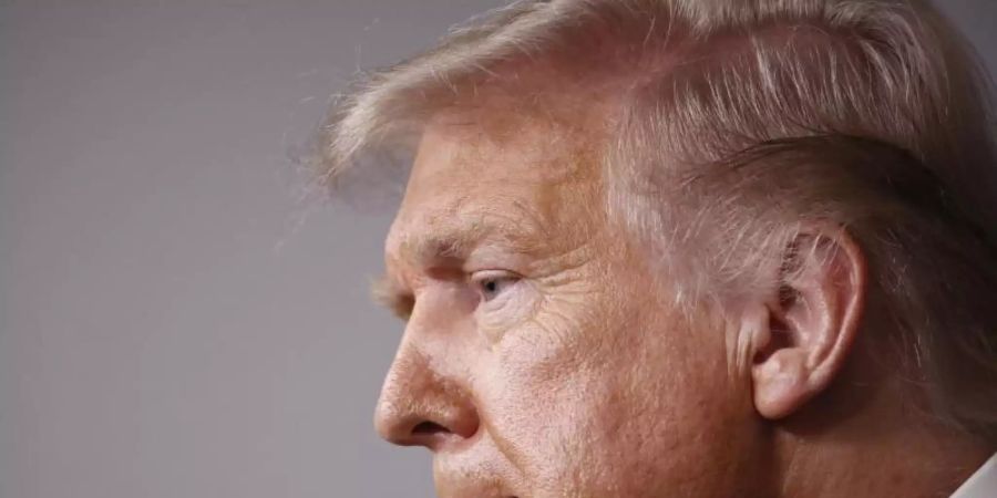 US-Präsident Donald Trump während einer Pressekonferenz im Weissen Haus. Foto: Alex Brandon/AP/dpa