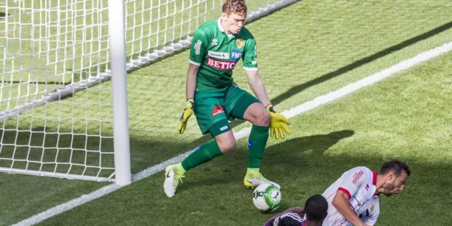 Kommt vom FC Sion nach Düsseldorf: Torwart Anton Mitrjuschkin. Foto: Thomas Hodel/KEYSTONE/dpa