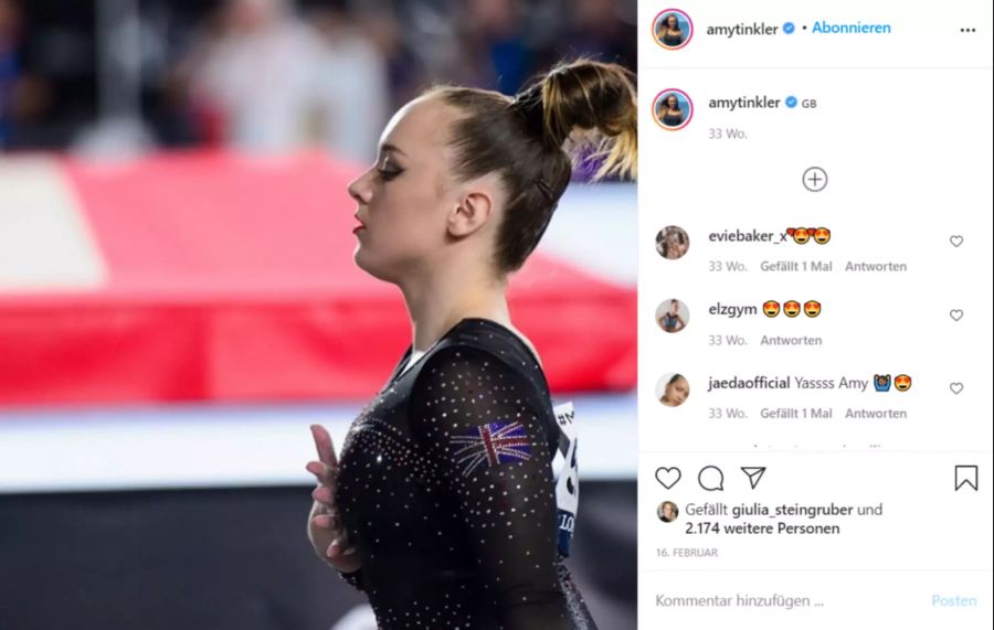 Amy Tinkler wurde für ihr Körpergewicht von den Trainern oftmals schikaniert.