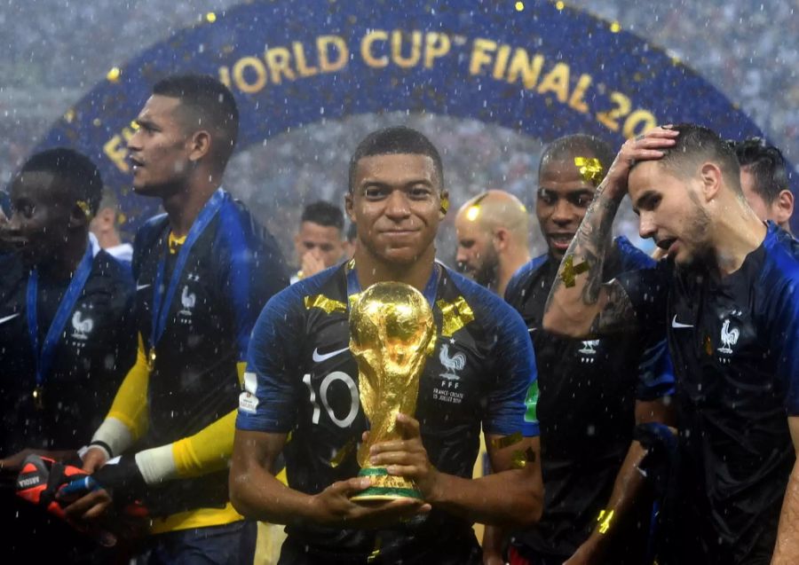 2018 wurde Mbappé mit Frankreich Weltmeister.