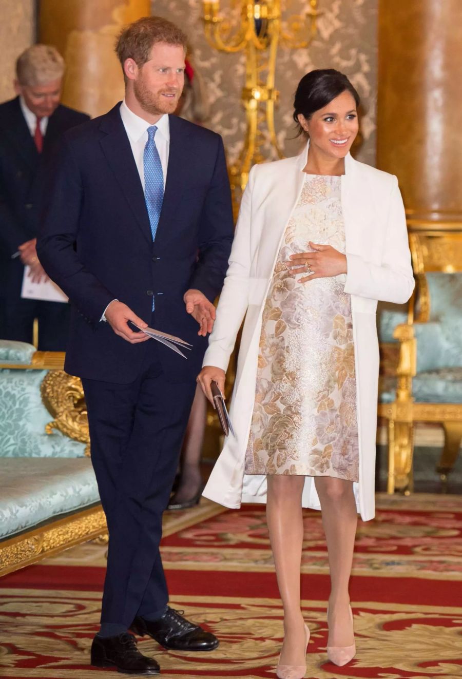 Das Herzogen-Paar bei einem Termin im Buckingham Palast.