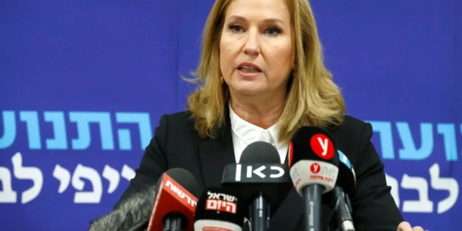 Israels Ex-Aussenministerin Livni am Montag in Tel Aviv