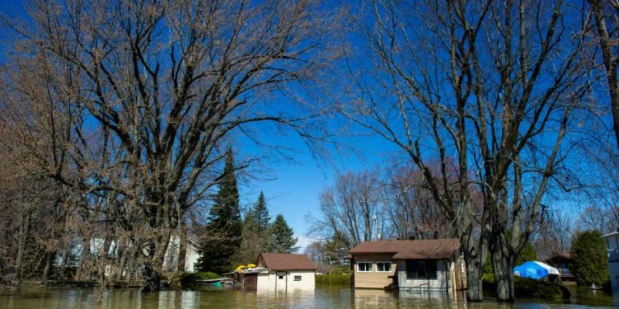 Überschwemmungen in einem Vorort von Montreal