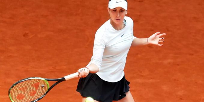 Belinda Bencic im Einsatz am Masters von Madrid. Belinda Bencic