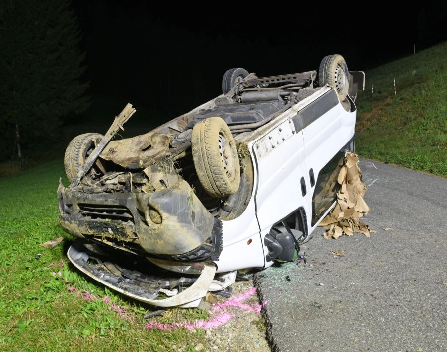 Zwei Personen wurden beim Unfall verletzt.