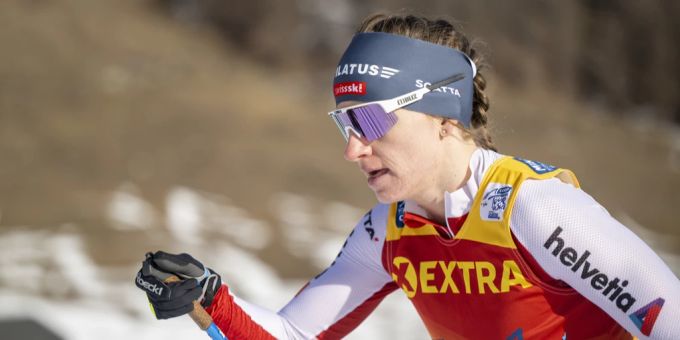 Nadine Fähndrich während der Tour de Ski letzte Saison. fähndrich