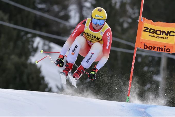 Niels Hintermann ist mit seiner Fahrt in Bormio nicht zufrieden. Niels Hintermann