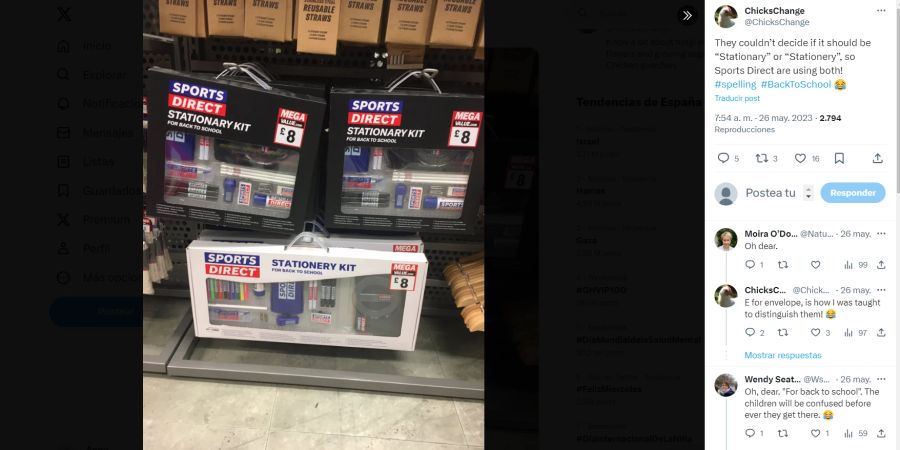 sports direct schreibfehler